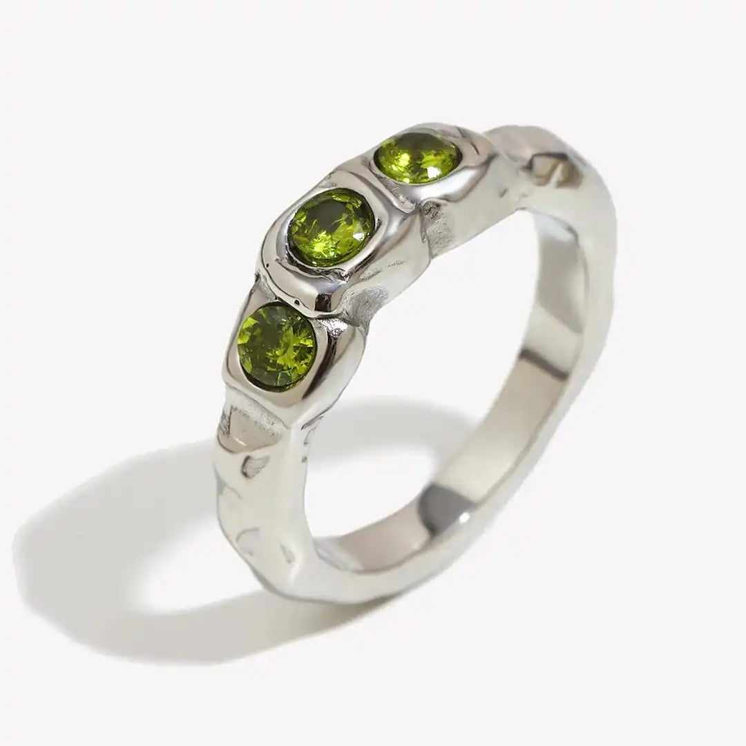 Vintage Gold-Tone Gemstone Ring