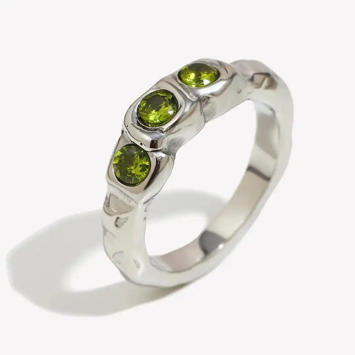 Vintage Gold-Tone Gemstone Ring