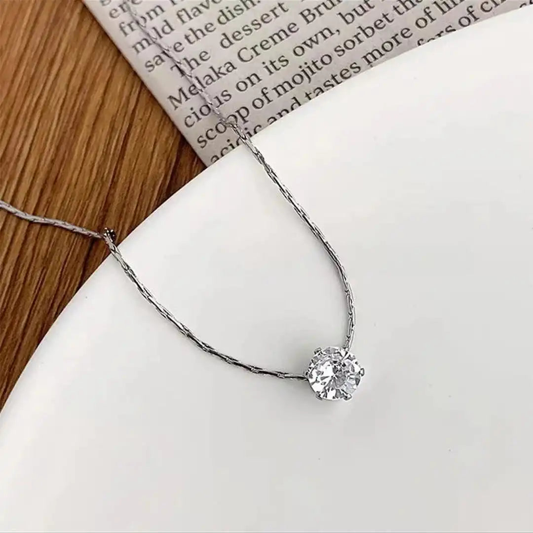Delicate Solitaire Necklace