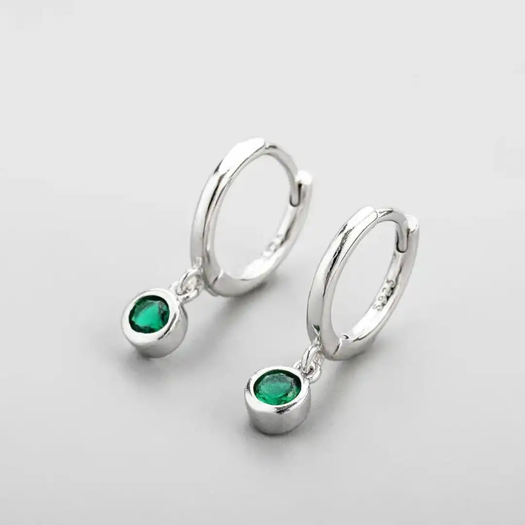 Sparkling Green Cubic Zirconia Earrings