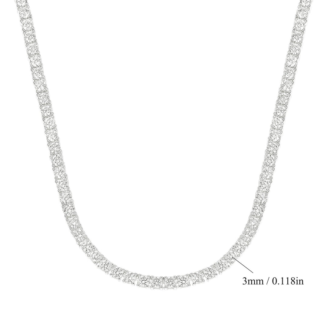 Four-Prong Round Cut Tennis Necklace
