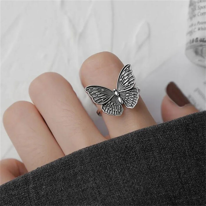 Antique Silver Butterfly Ring