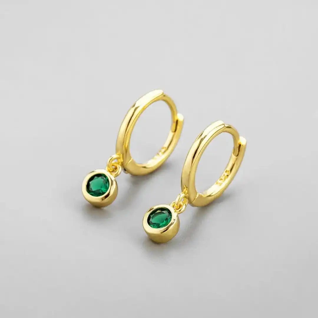 Sparkling Green Cubic Zirconia Earrings