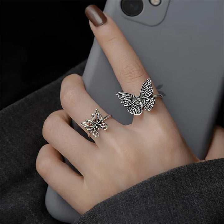 Antique Silver Butterfly Ring