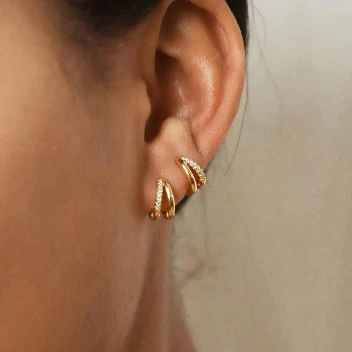 Timeless Gold Cubic Zirconia Earrings