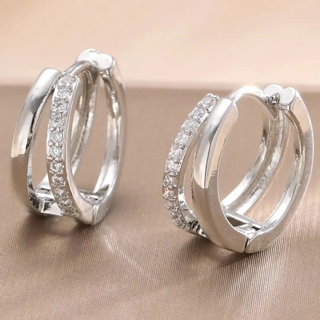 Timeless Gold Cubic Zirconia Earrings