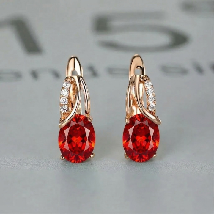Veressa Ruberine Earrings (Gold)