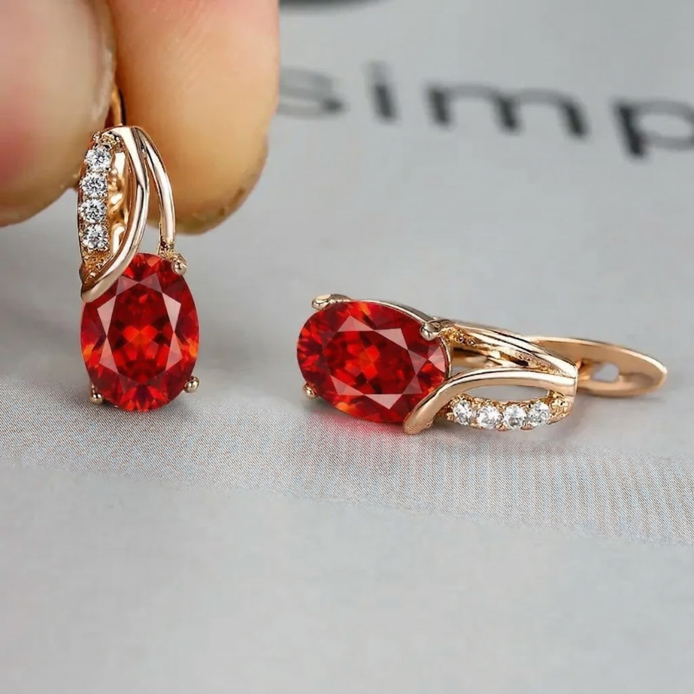 Veressa Ruberine Earrings (Gold)