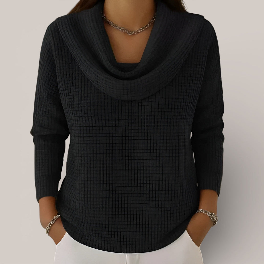 Francine | Waffle Knit Cowl Neck Jumper