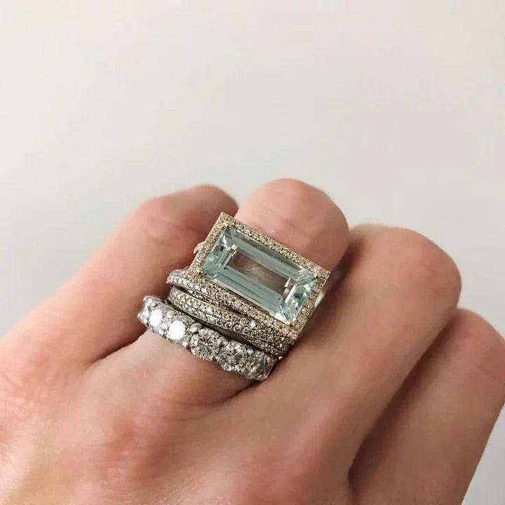 Turquoise Relic Ring Set