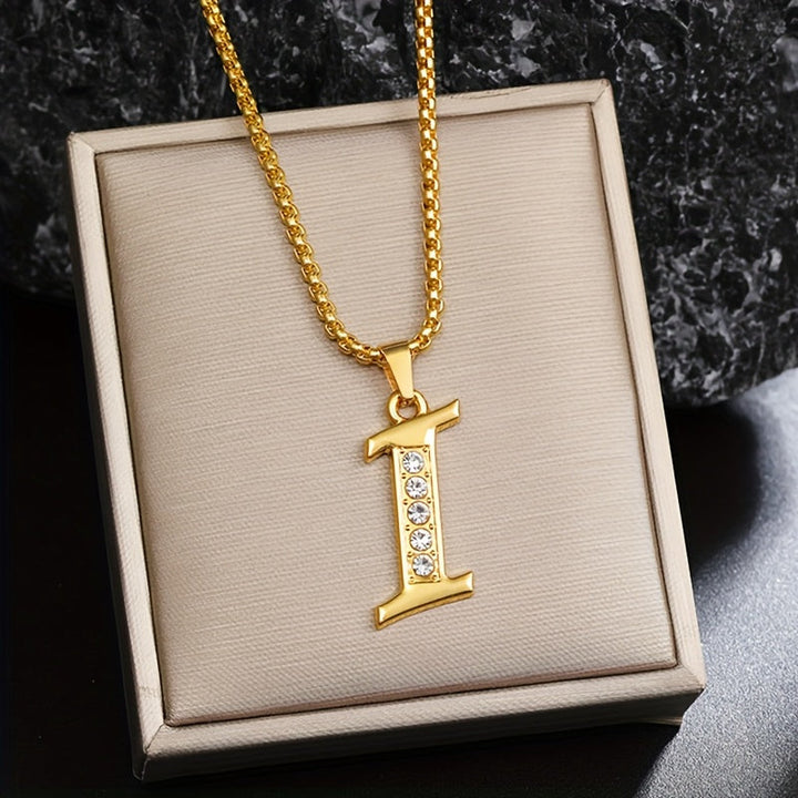 Crystal Accent Initial Necklace