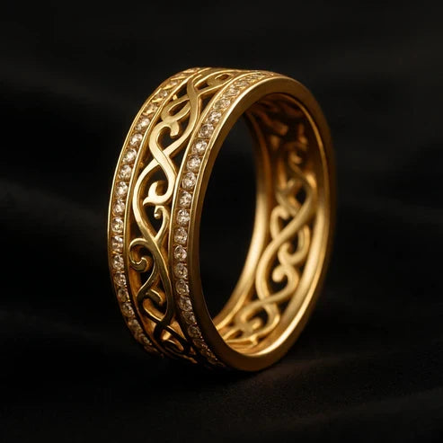Bright Hollow Gold Ring