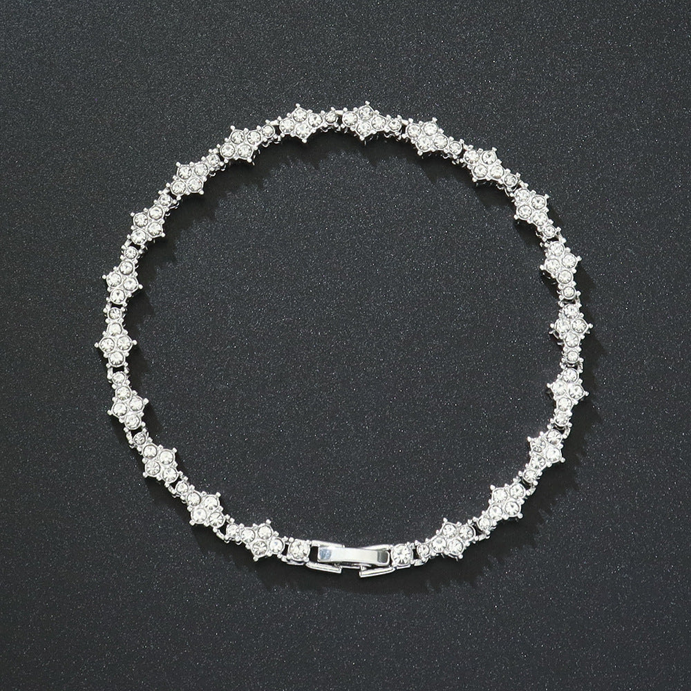 Classic Cluster Tennis Bracelet