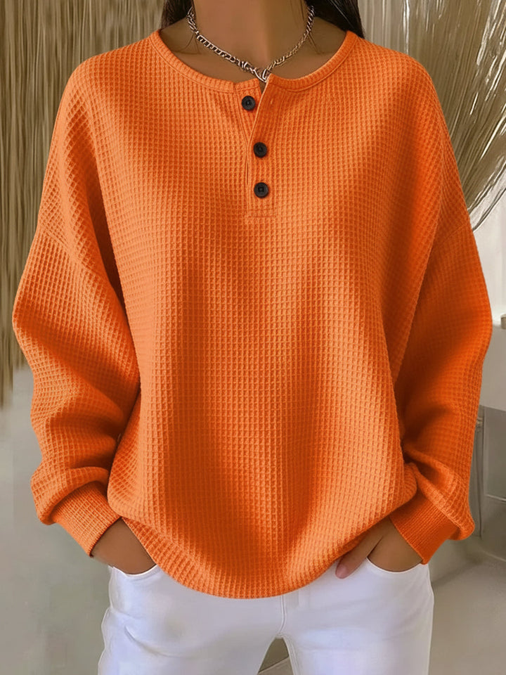 Berthe | Waffle Henley Sweatshirt