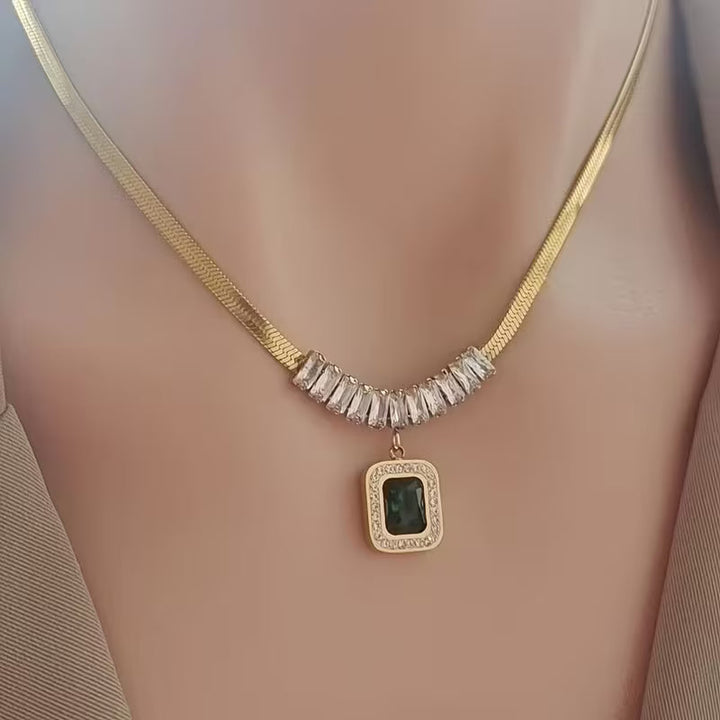 Regalia Prism Emerald Necklace
