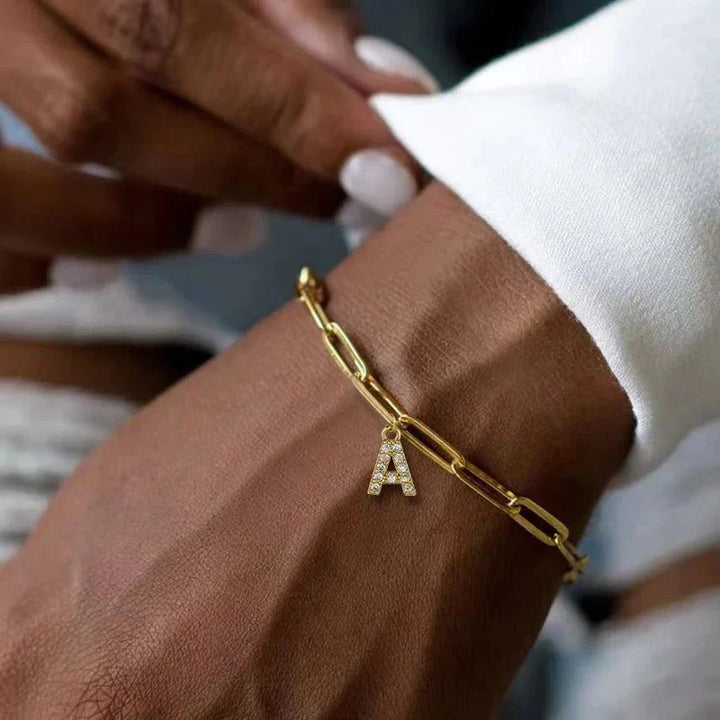 Minimalist Letter Charm Bracelet