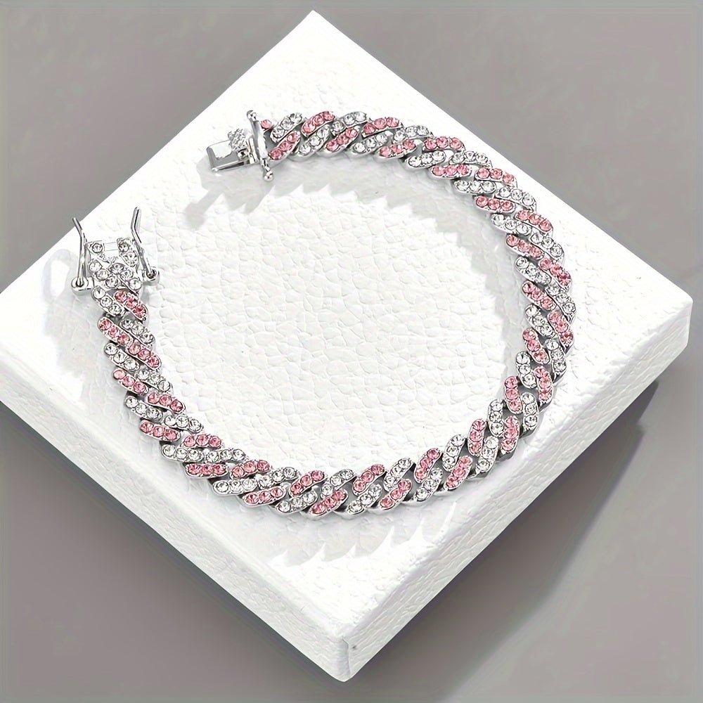 Arctic Blush Cuban Bracelet