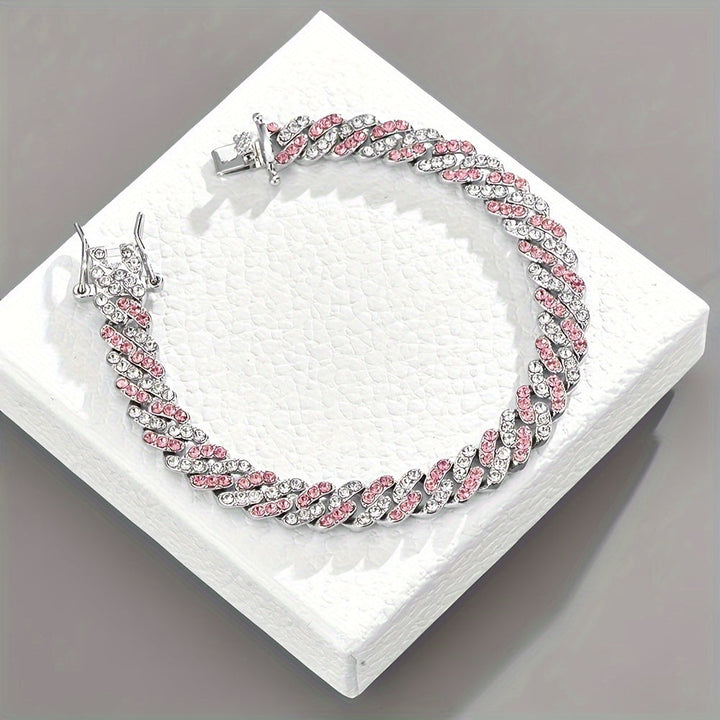 Arctic Blush Cuban Bracelet