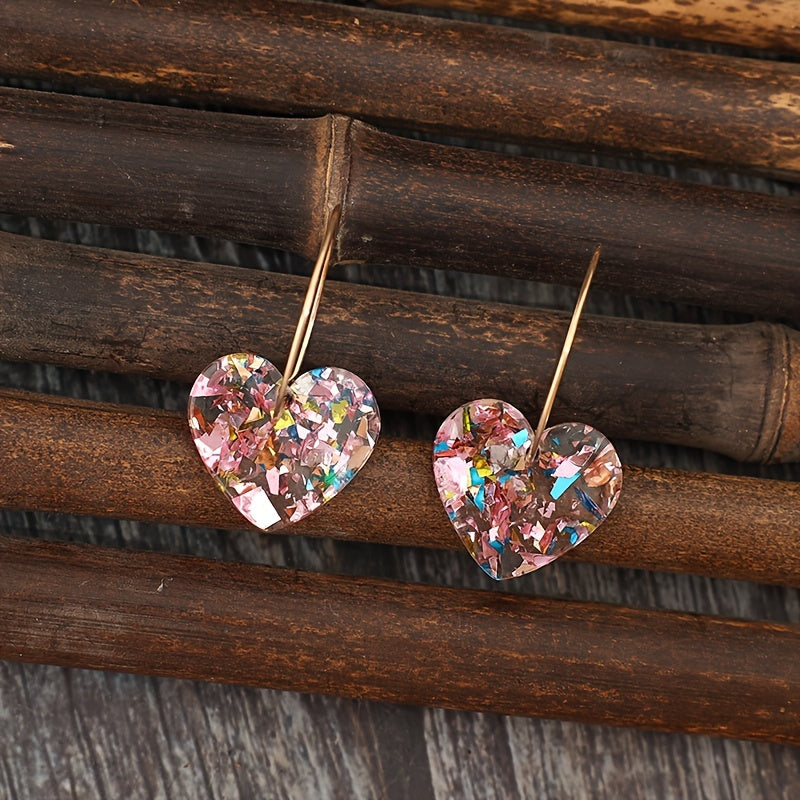 Sugarplum Heart Drop Earrings