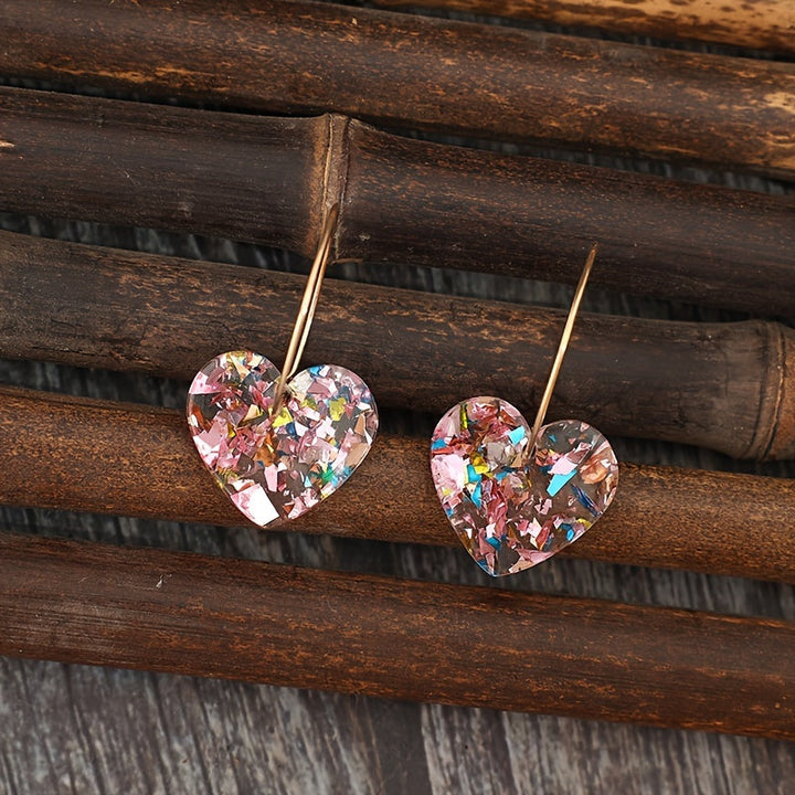 Sugarplum Heart Drop Earrings