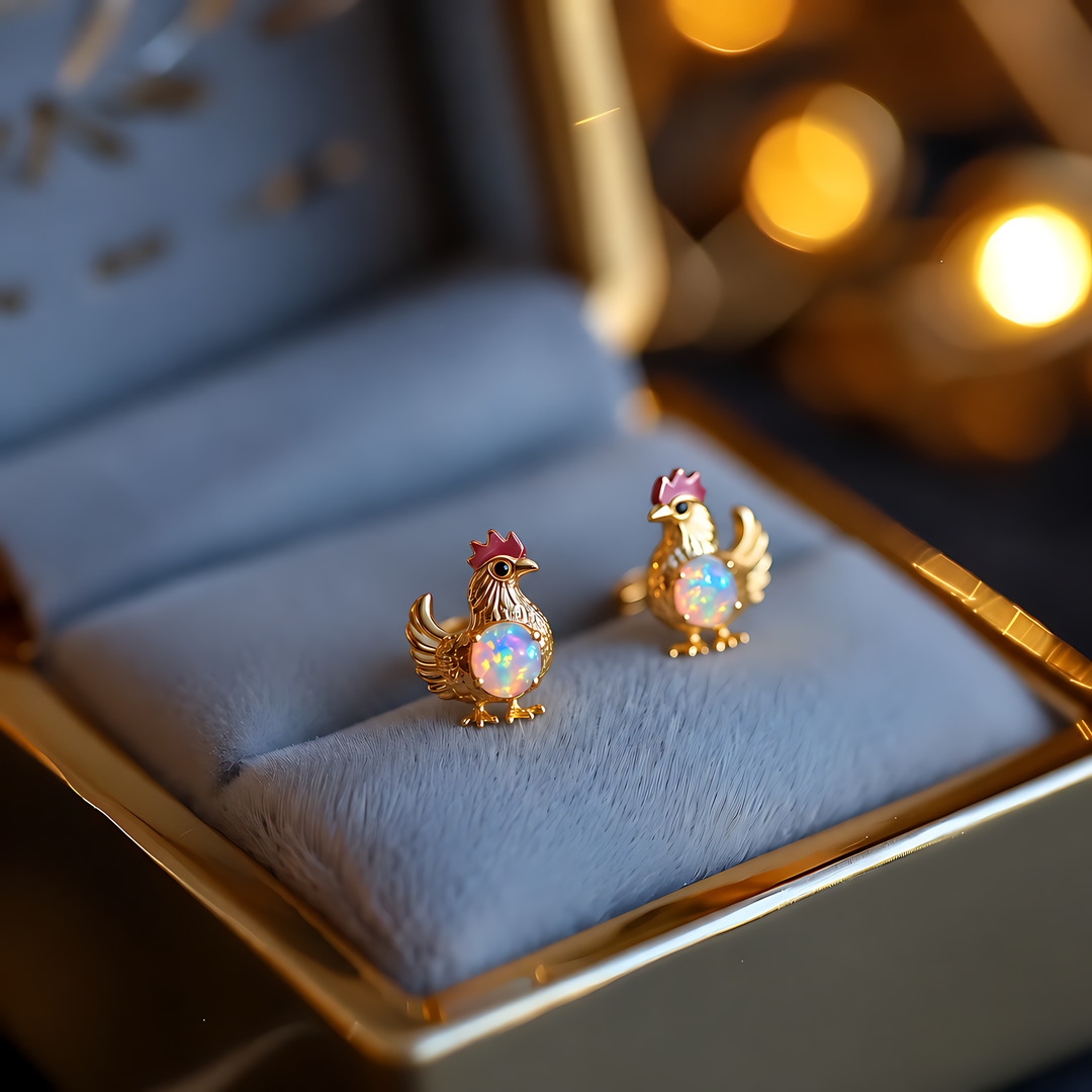 Chicken Opal Stud Earrings