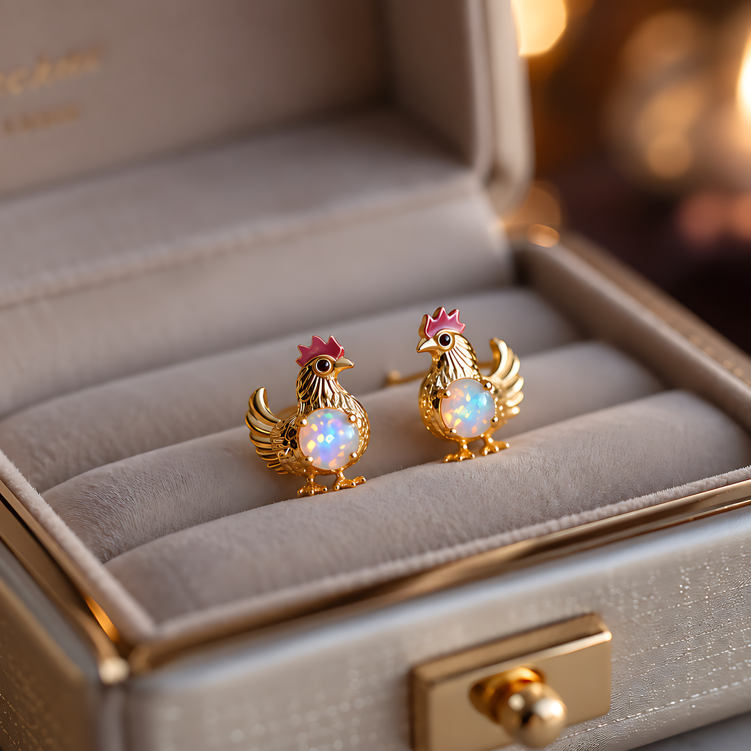 Chicken Opal Stud Earrings