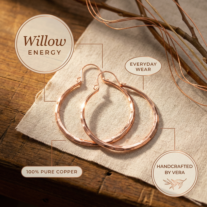 Rose's Willow Copper Earrings