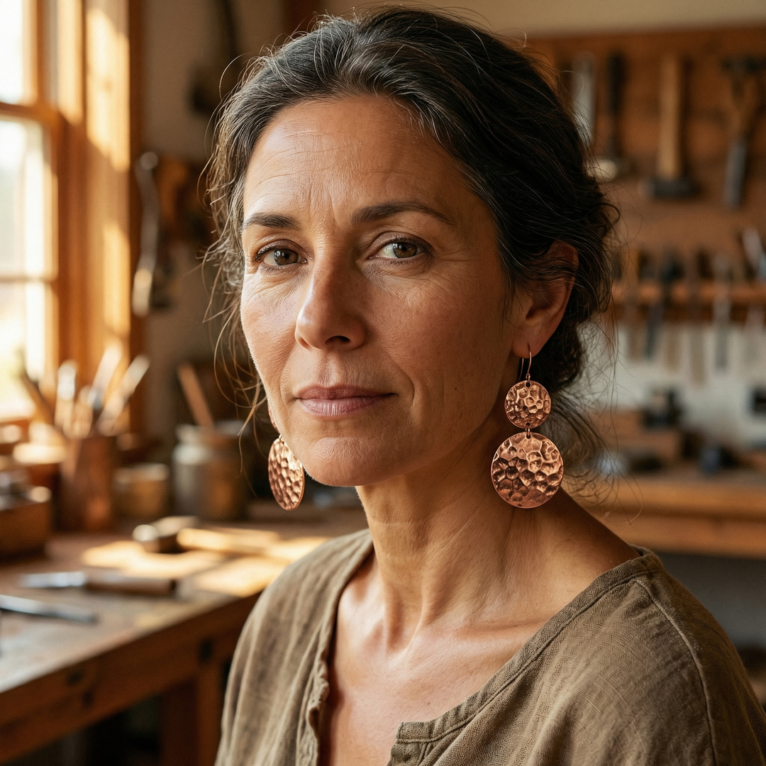 Rose's Solstice Copper Earrings