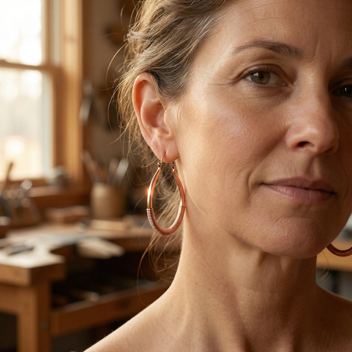 Rose's Creek Copper Earrings