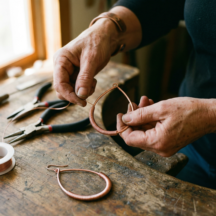 Rose's Creek Copper Earrings