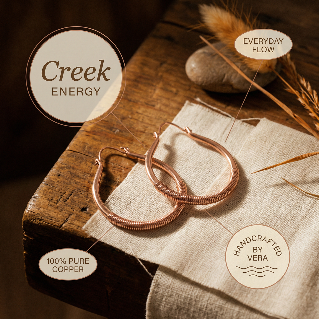 Rose's Creek Copper Earrings