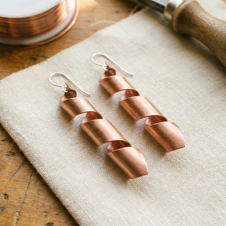 Rose's Dusk Copper Earrings (FREE)