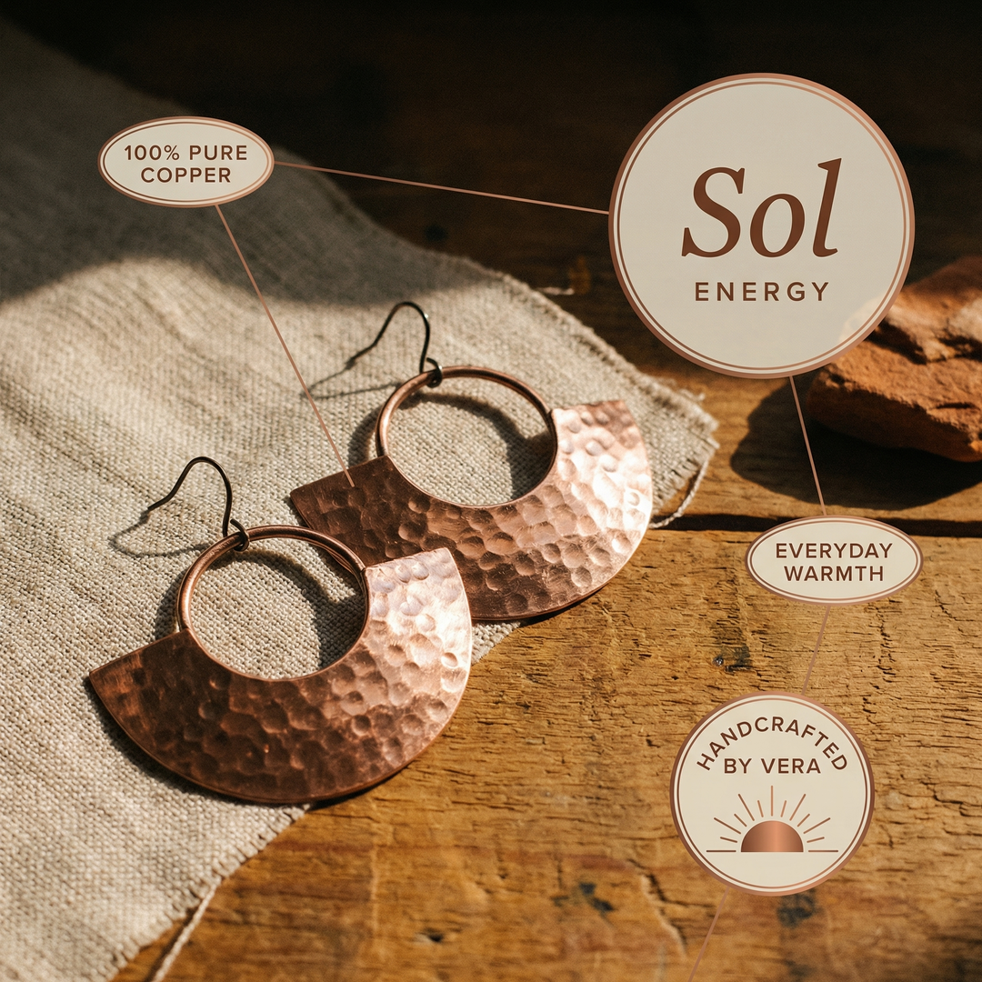 Rose's Sol Copper Earrings