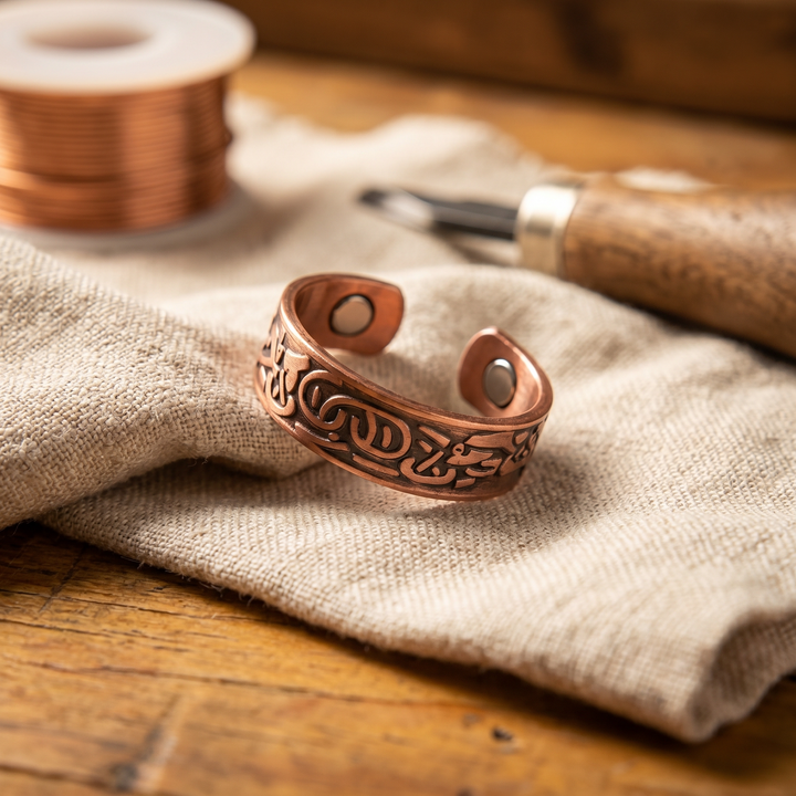 Rose's Burr Copper Ring