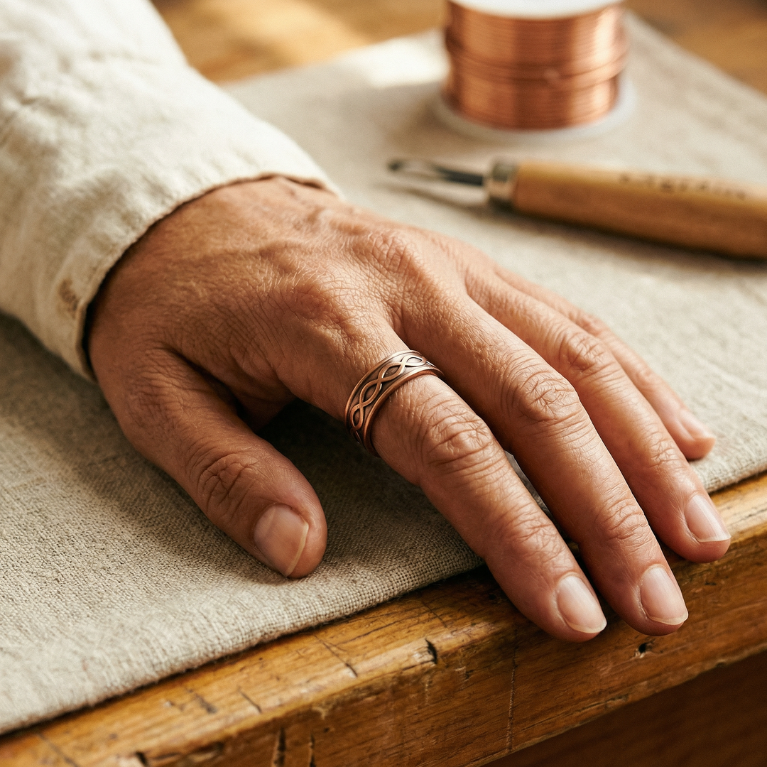 Rose's Char Copper Ring