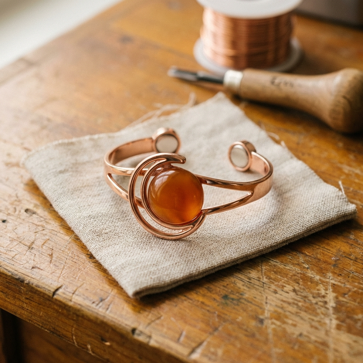 Parker's Sphere Orange Copper Bracelet