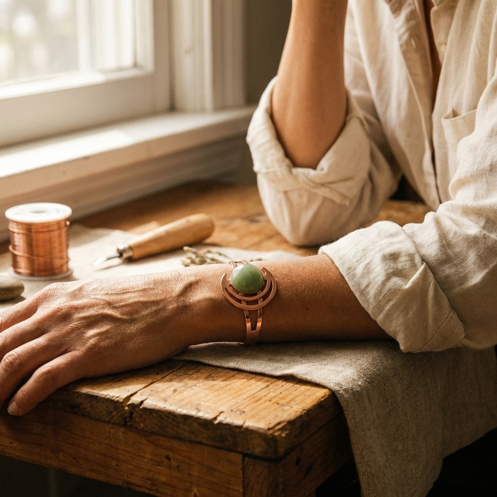 Parker's Sphere Green Copper Bracelet