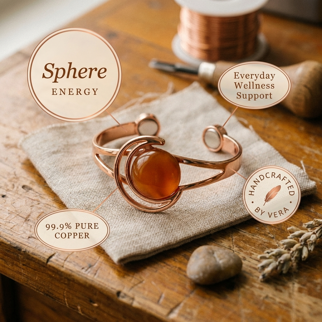 Parker's Sphere Orange Copper Bracelet