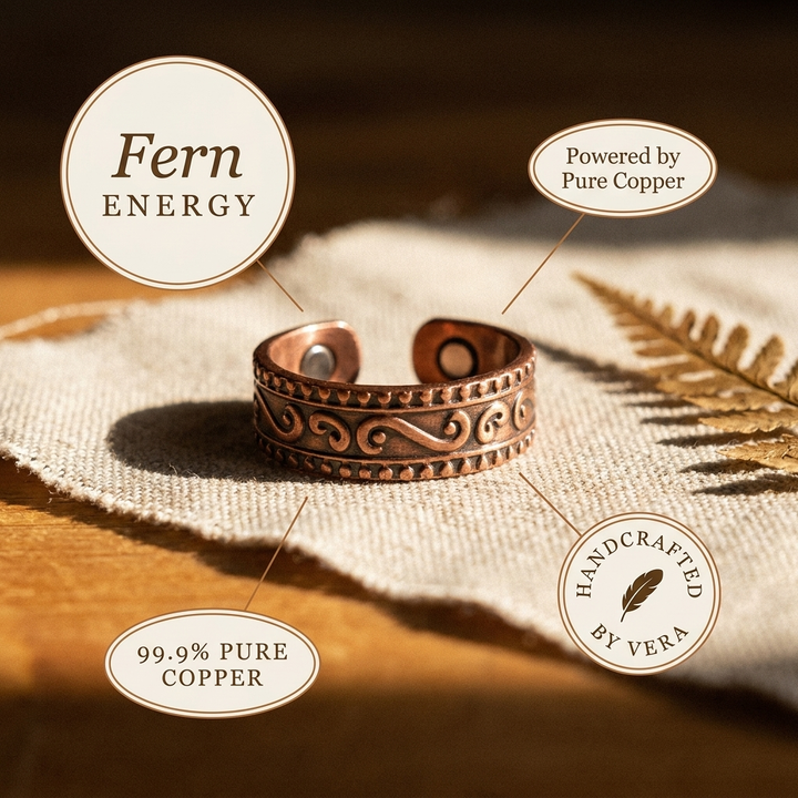 Rose's Fern Copper Ring