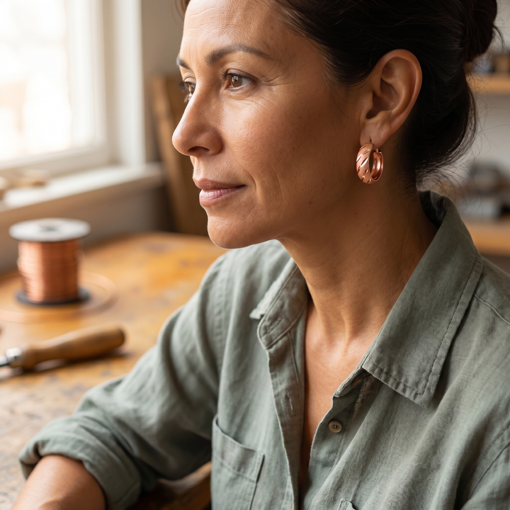 Rose's Vale Copper Earrings (FREE)
