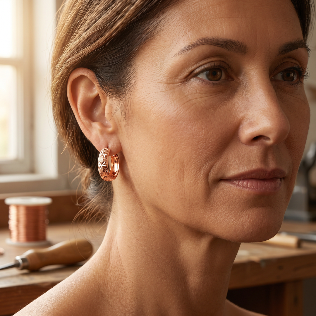 Rose's Dew Copper Earrings (FREE)