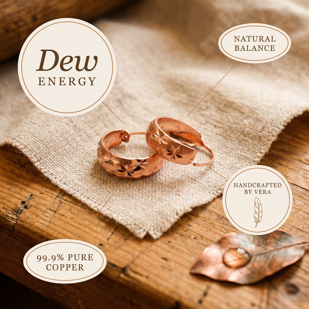 Rose's Dew Copper Earrings (FREE)