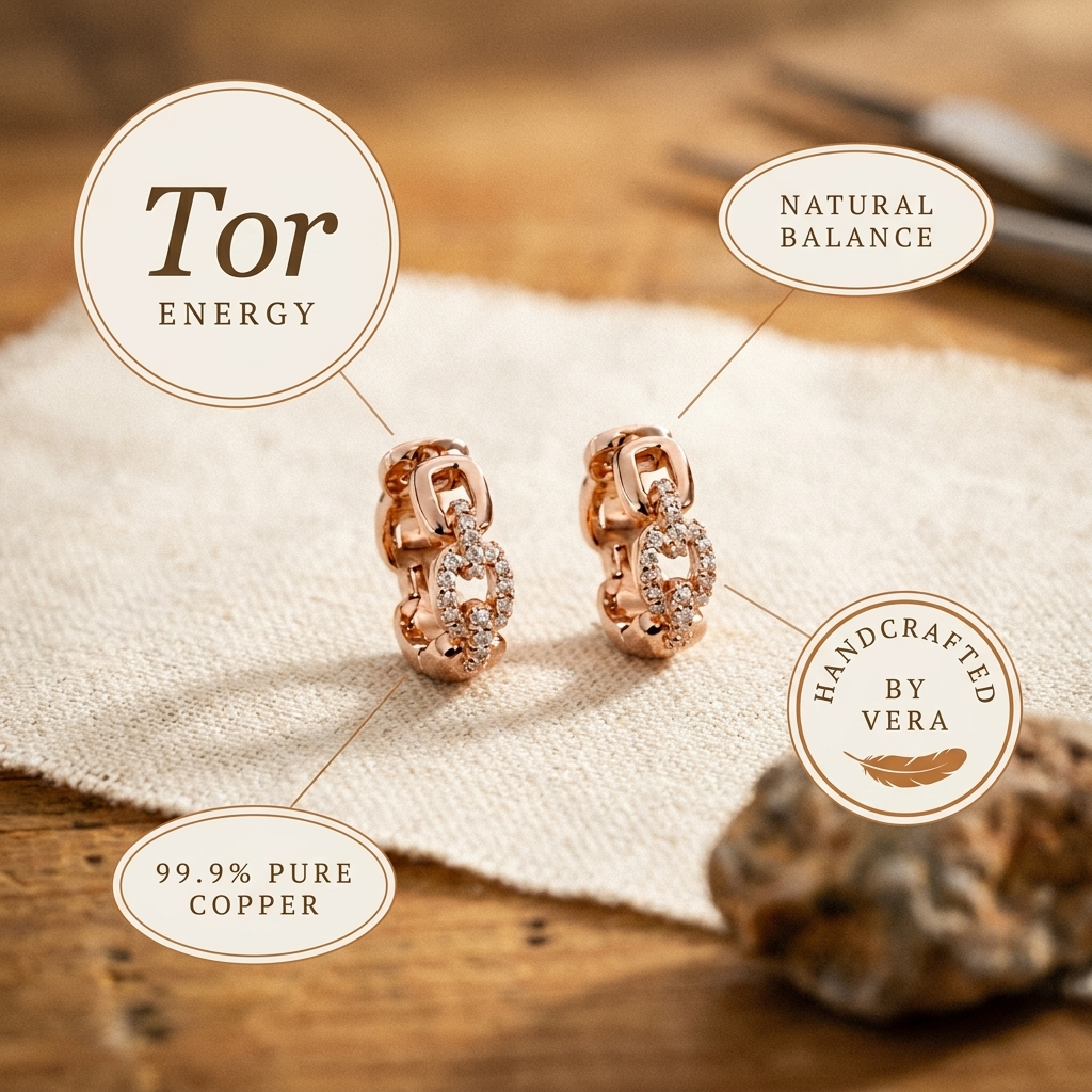 Rose's Tor Copper Earrings