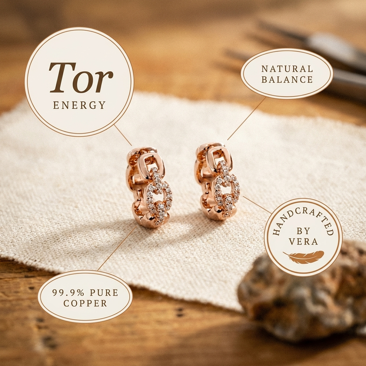 Rose's Tor Copper Earrings