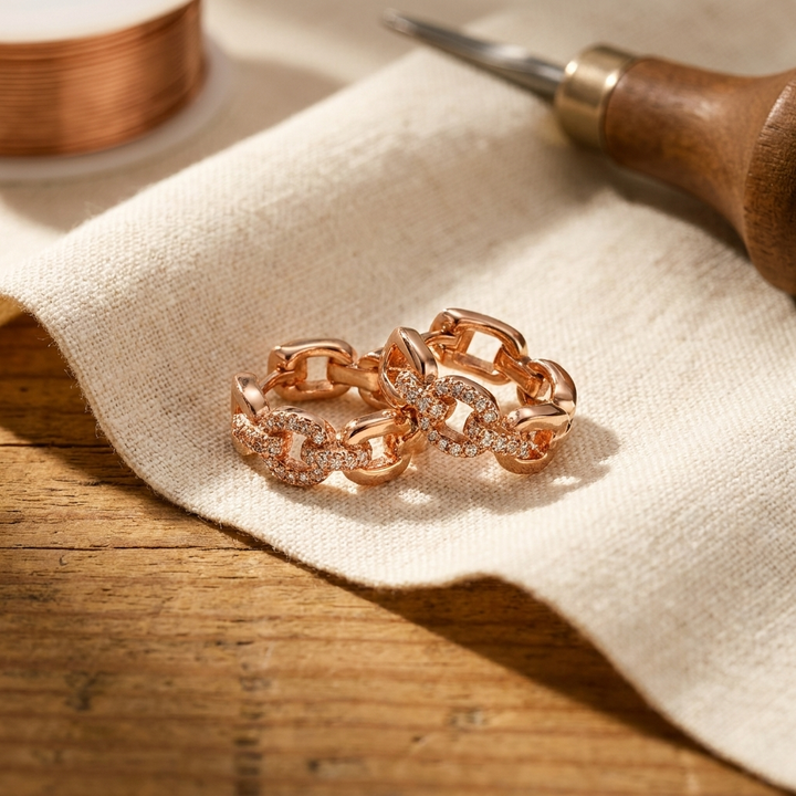 Rose's Tor Copper Earrings
