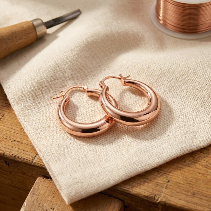 Rose's Marl Copper Earrings (FREE)