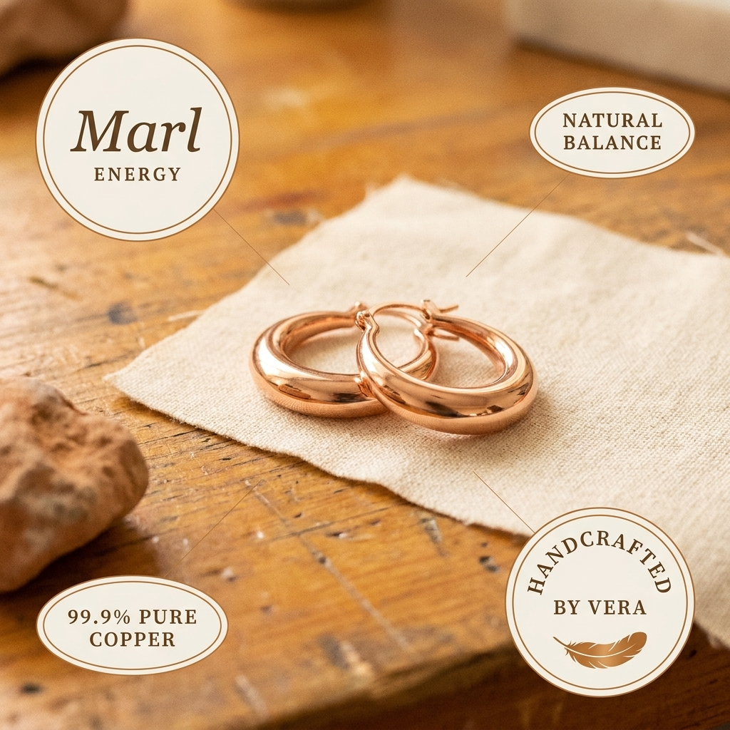 Rose's Marl Copper Earrings (FREE)