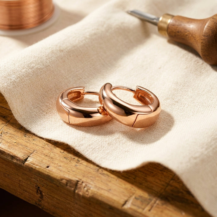 Rose's Linnet Copper Hoop Earrings