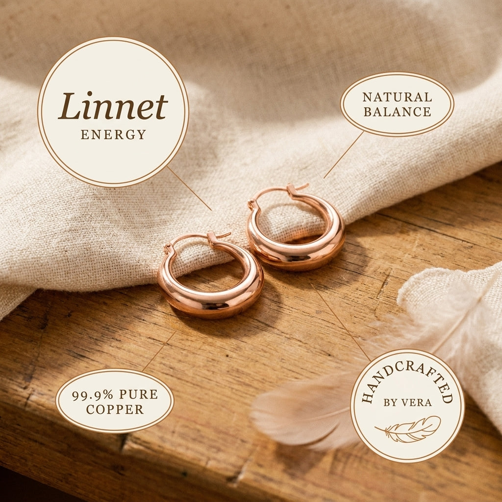 Rose's Linnet Copper Hoop Earrings