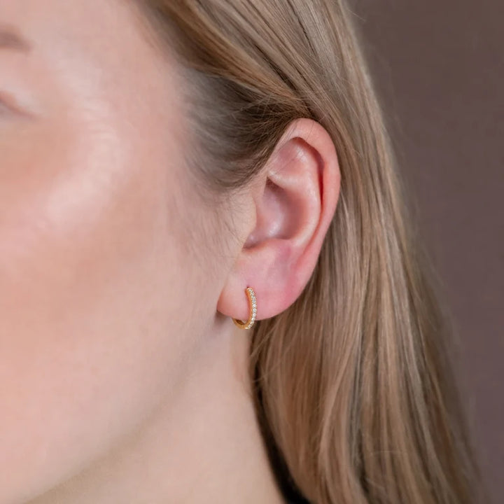 Pave Huggie Earrings